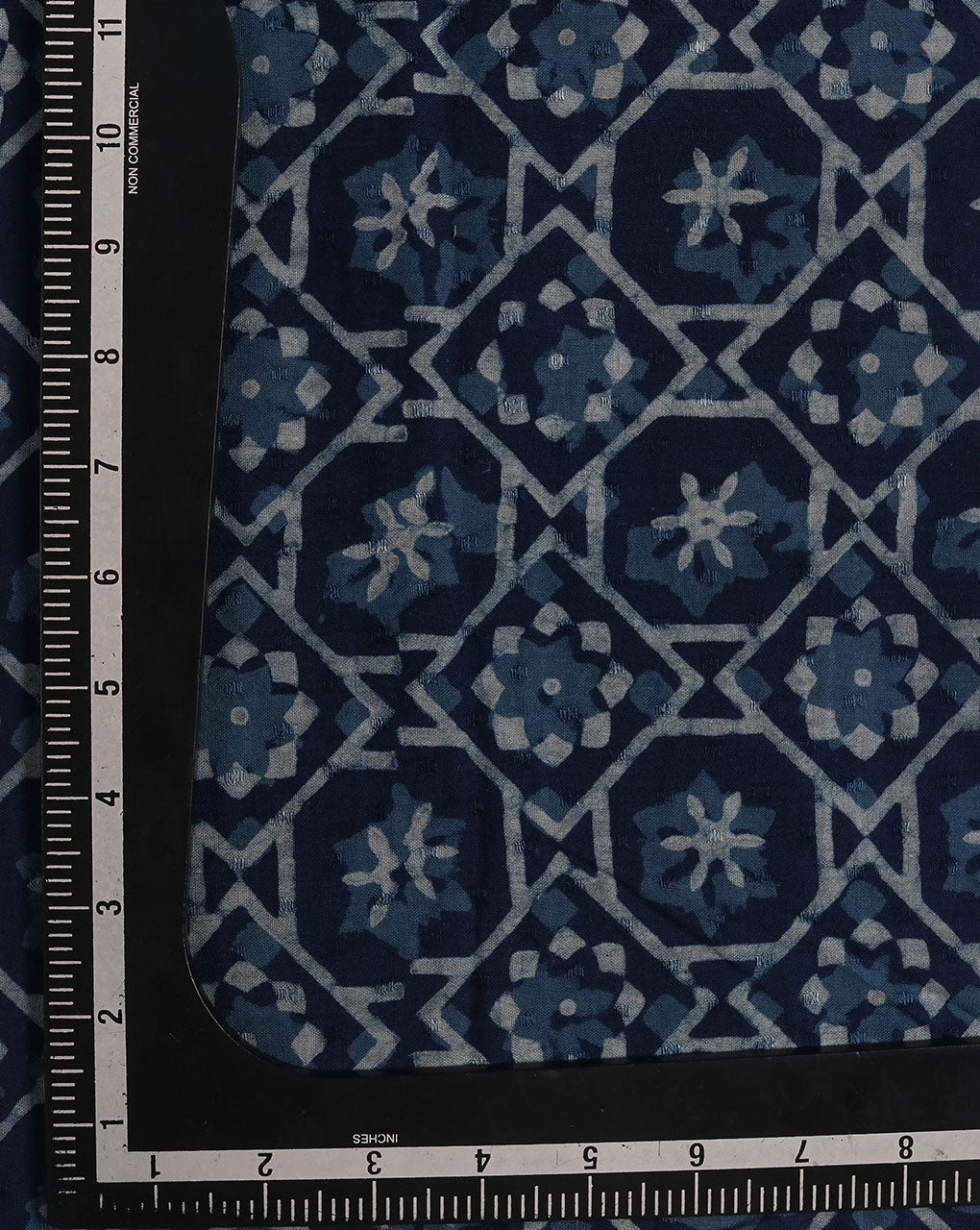 Indigo Akola Hand Block Cotton Fabric