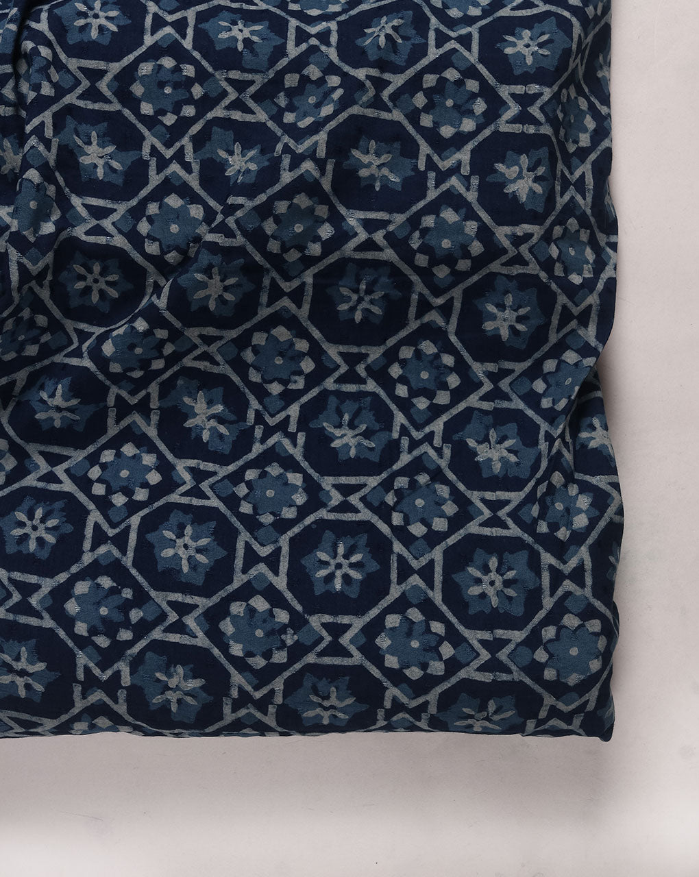 Indigo Akola Hand Block Cotton Fabric