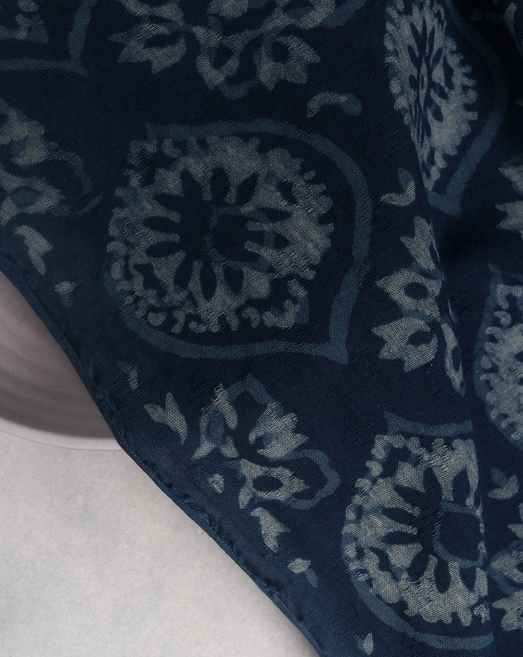 Indigo Akola Hand Block Cotton Fabric