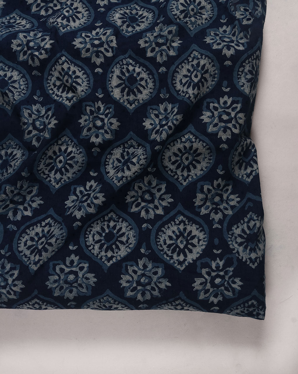 Indigo Akola Hand Block Cotton Fabric
