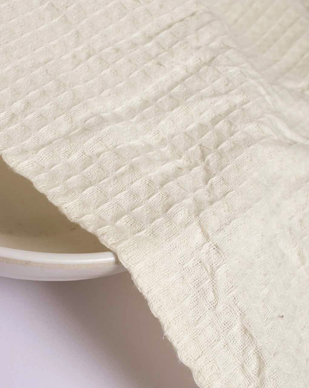 Big Honeycomb Cotton Waffle Fabric 60" ( Swatch 10x12" )