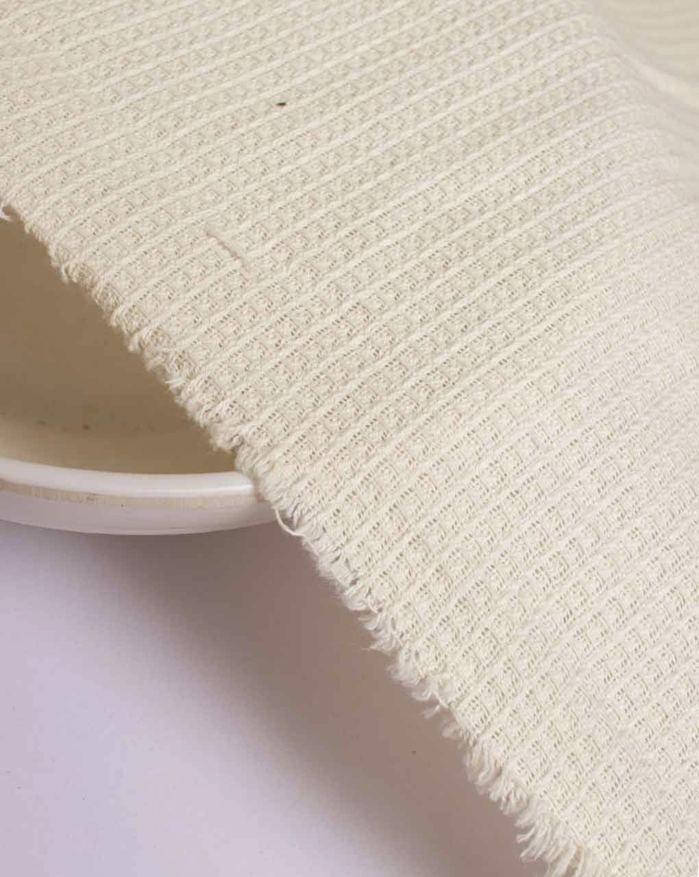 Small Honeycomb Cotton Waffle Fabric 56" ( Swatch 10x12" )