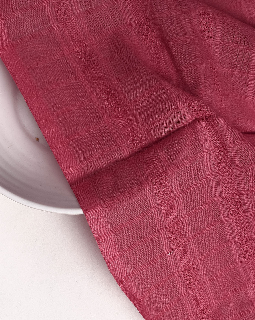 Salmon Dobby Cotton Fabric ( Stock :- 41 Meter )