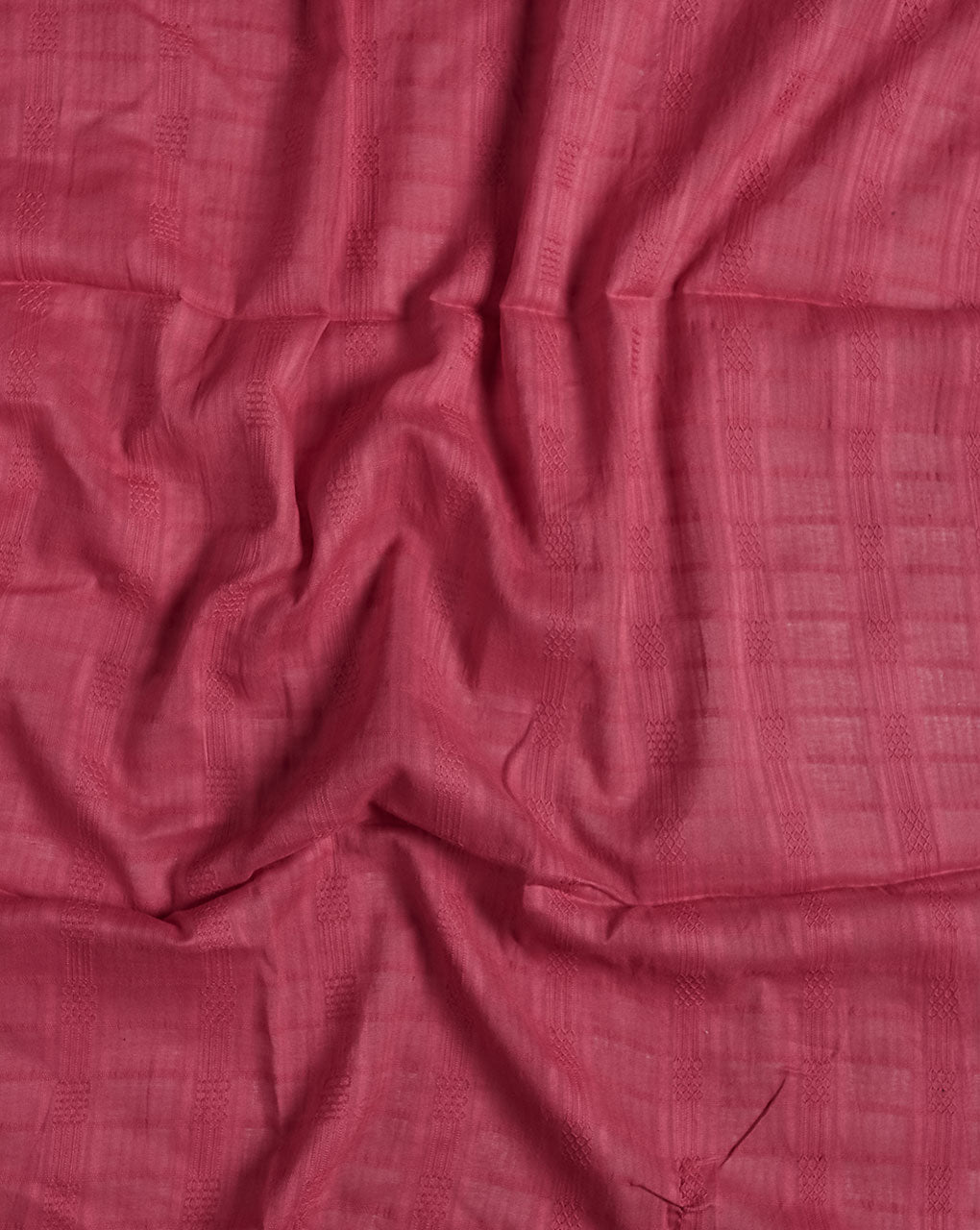 Salmon Dobby Cotton Fabric ( Stock :- 41 Meter )