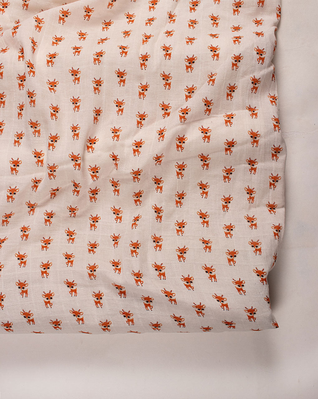 Digital Print Organic Cotton Checks Muslin Fabric ( Width 52 Inch )