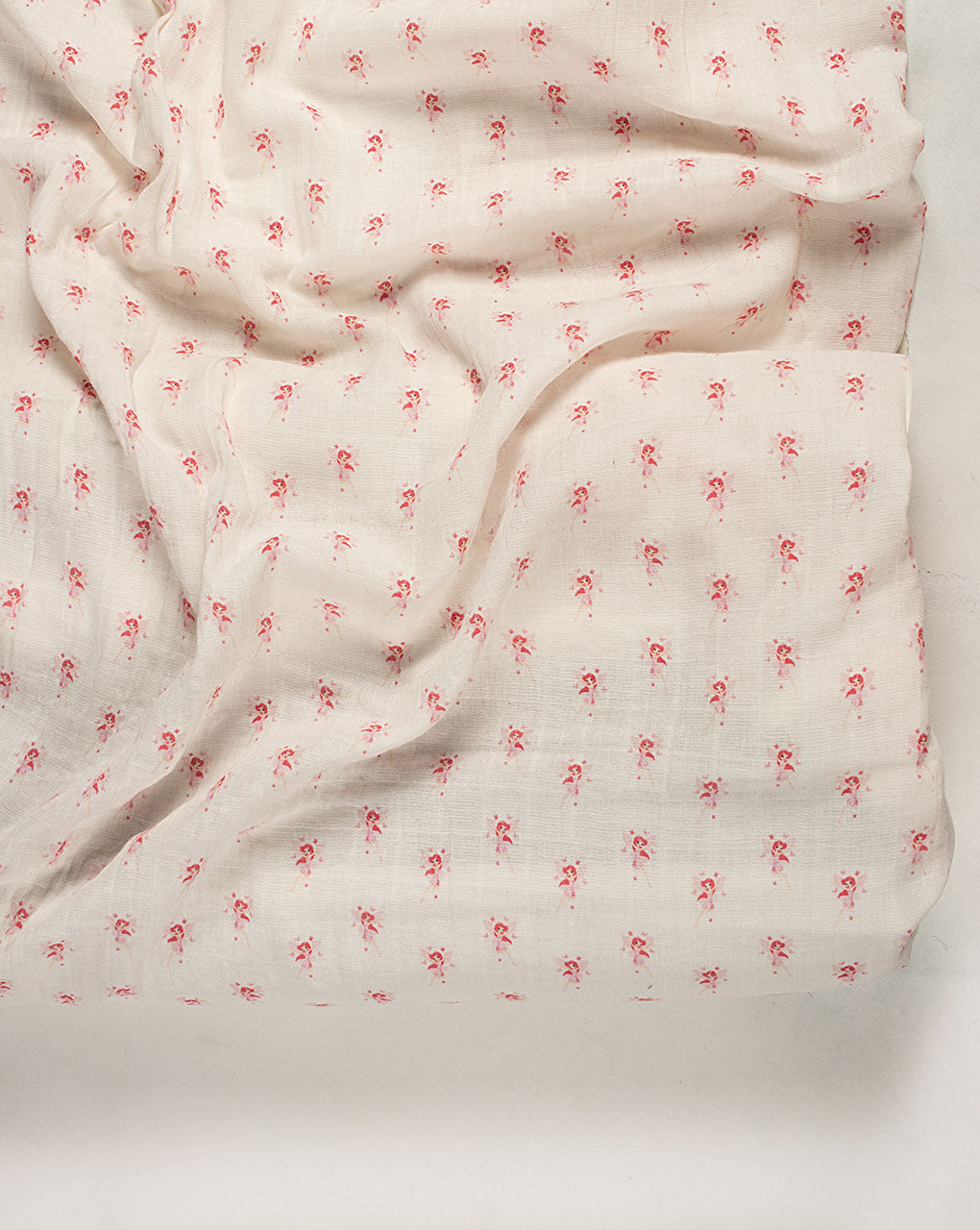 Digital Print Organic Cotton Checks Muslin Fabric ( Width 52 Inch )