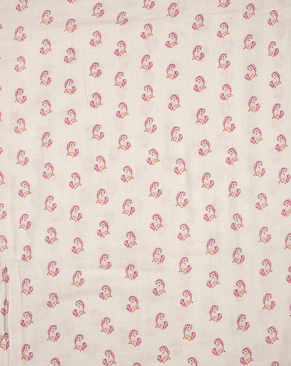 Digital Print Organic Cotton Checks Muslin Fabric ( Width 52 Inch )