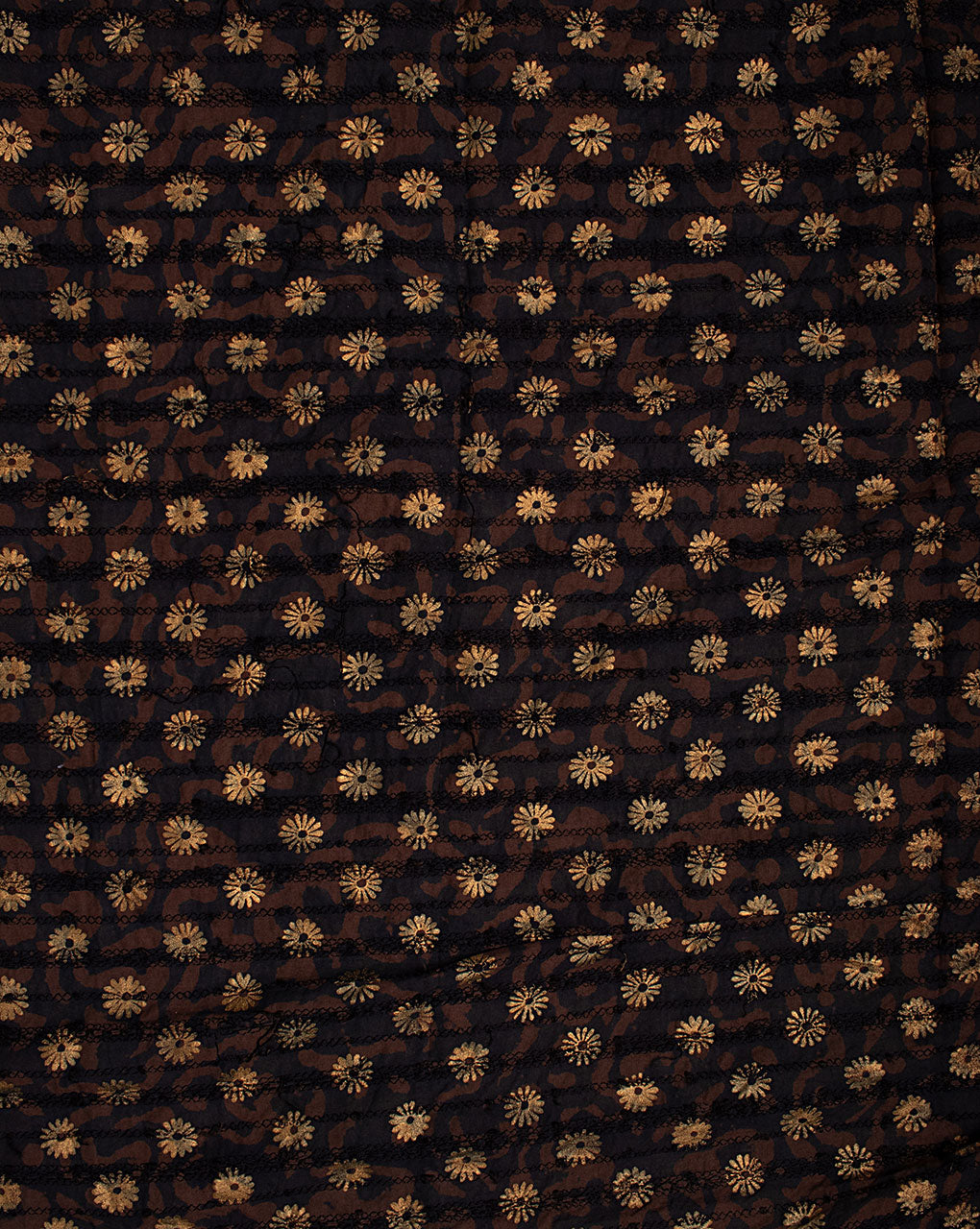 Hand Block Embroidered Cotton Fabric