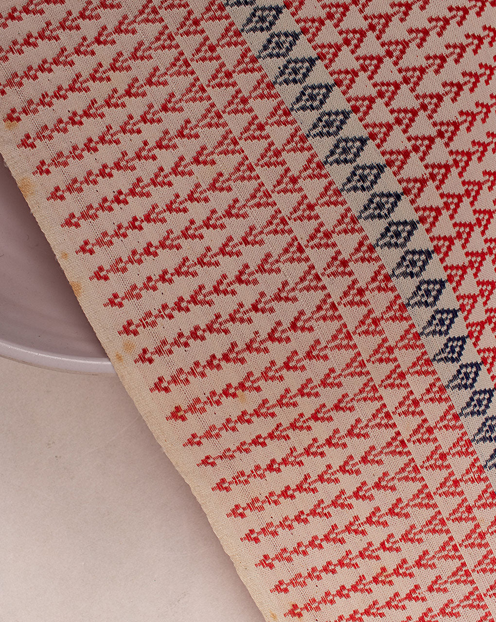 Screen Print Loom Textured Cotton Fabric