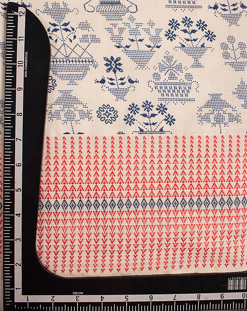 Screen Print Loom Textured Cotton Fabric