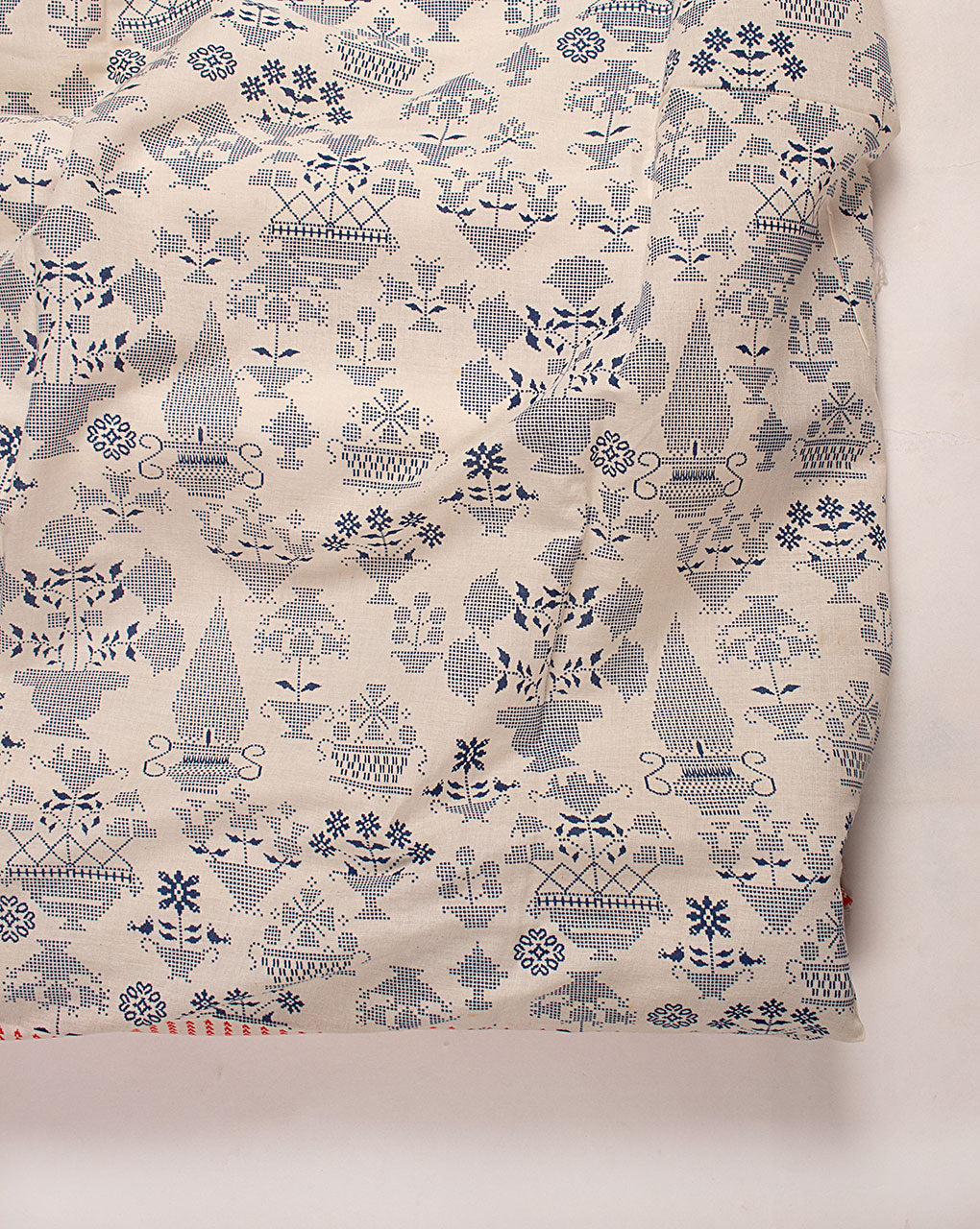 Screen Print Loom Textured Cotton Fabric