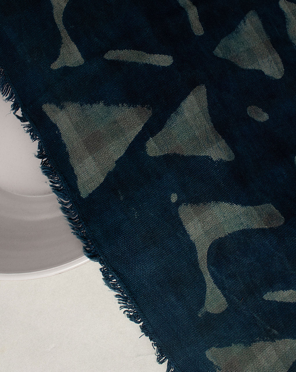 Indigo Hand Block Twill Cotton Fabric ( Width 60 Inch )