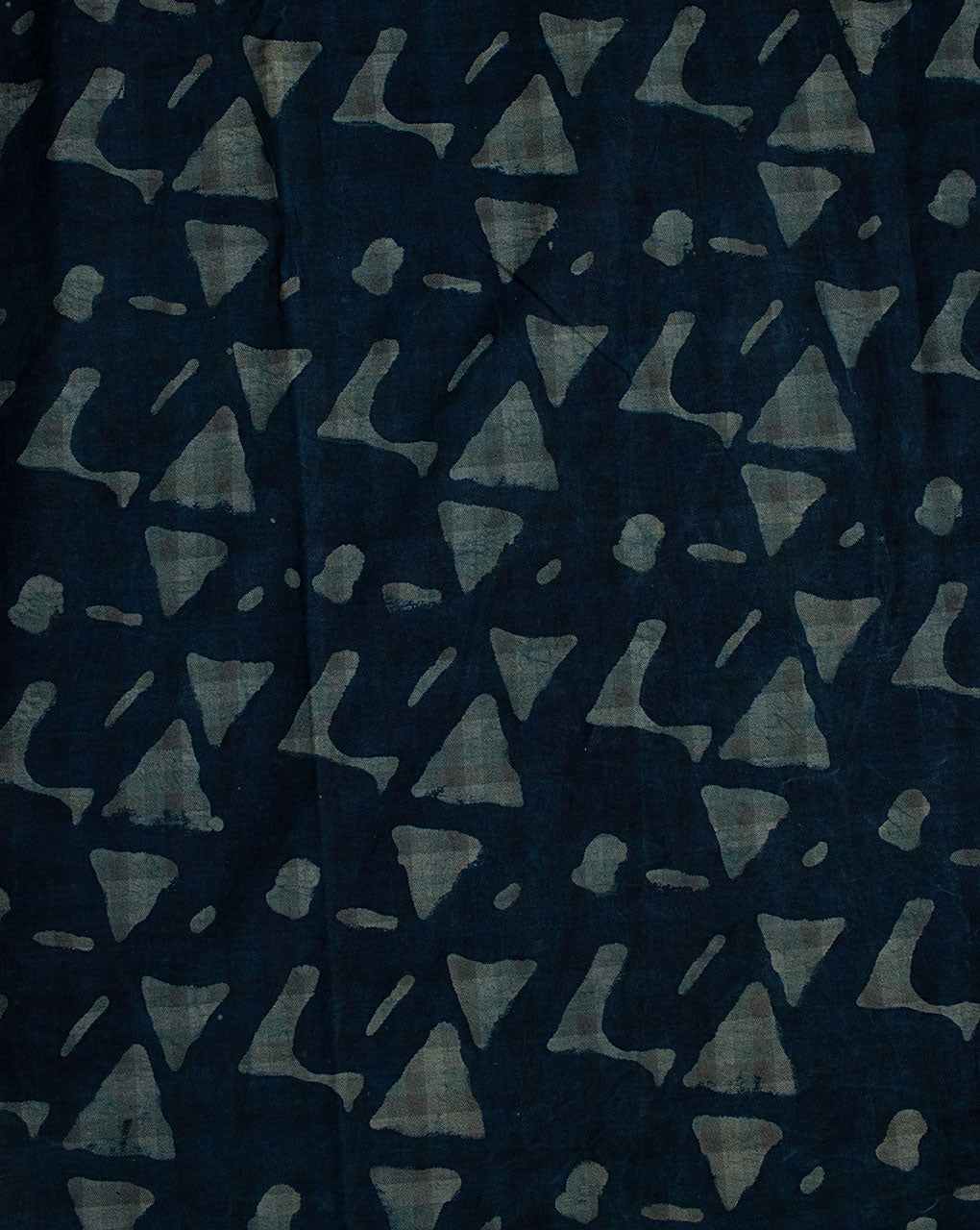 Indigo Hand Block Twill Cotton Fabric ( Width 60 Inch )