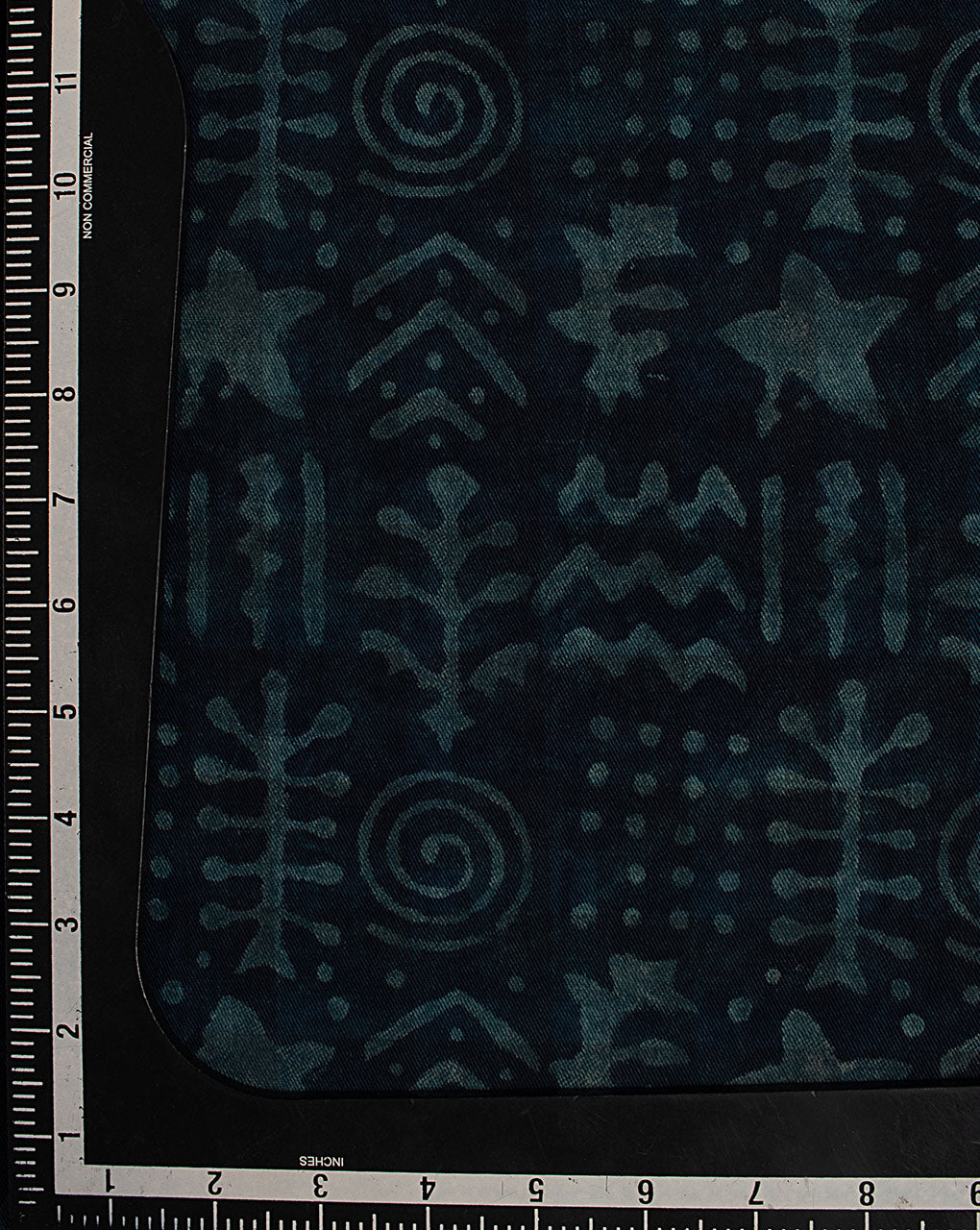 Indigo Hand Block Twill Cotton Fabric ( Width 60 Inch )