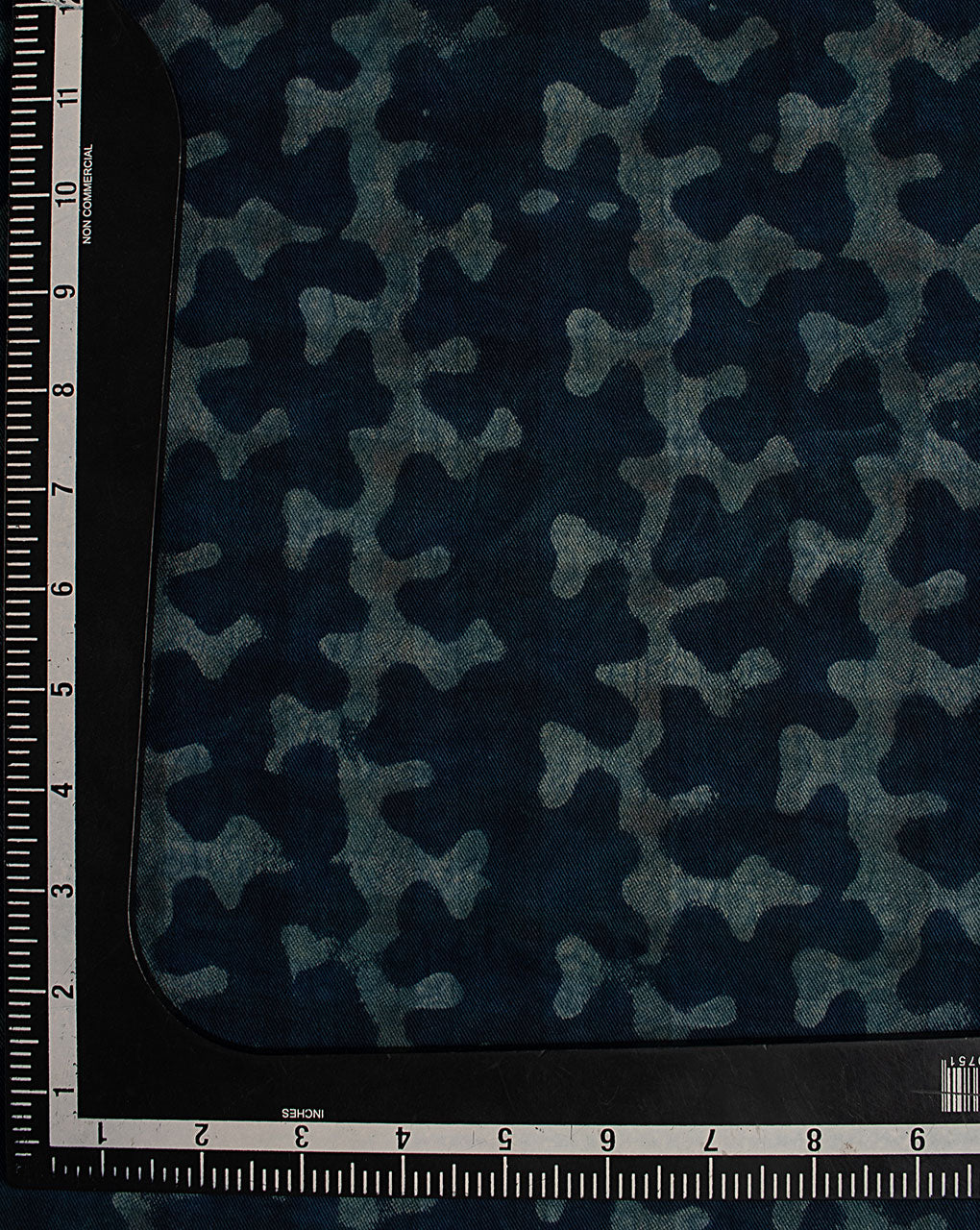 Indigo Hand Block Twill Cotton Fabric ( Width 60 Inch )