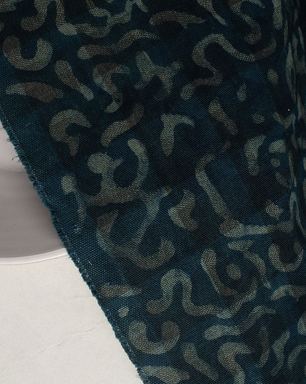 Indigo Hand Block Twill Cotton Fabric ( Width 60 Inch )