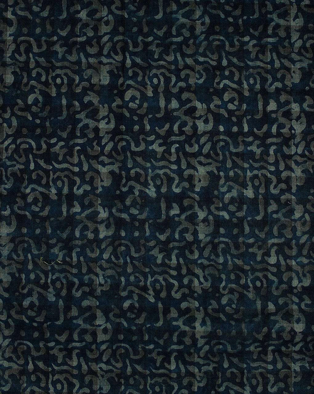 Indigo Hand Block Twill Cotton Fabric ( Width 60 Inch )