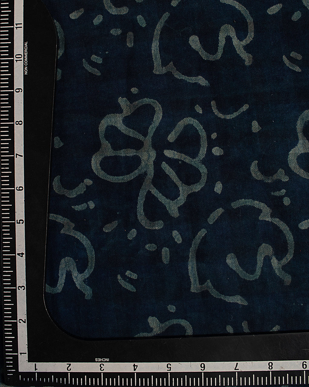 Indigo Hand Block Twill Cotton Fabric ( Width 60 Inch )