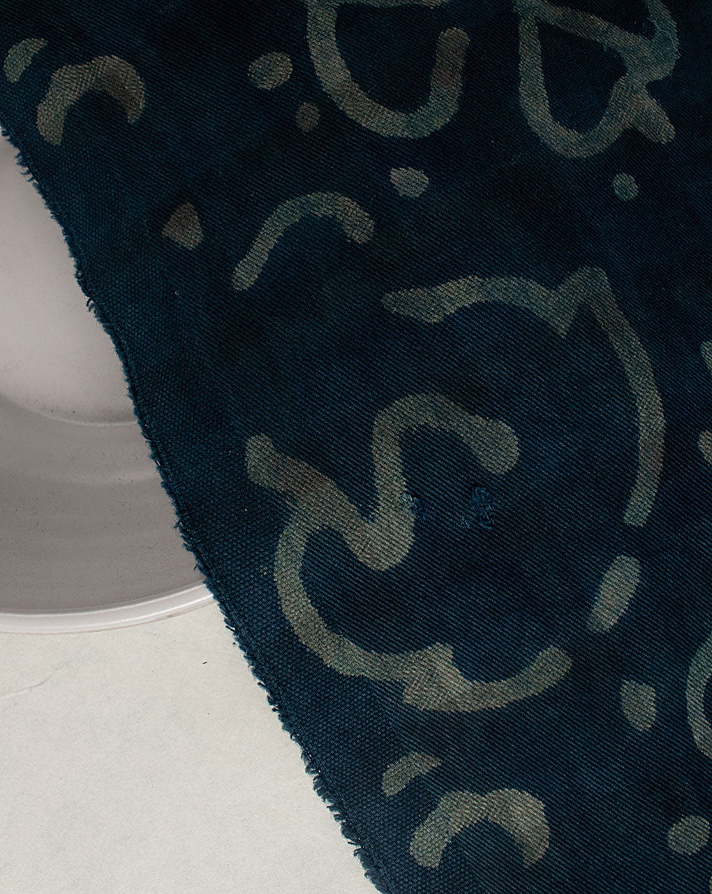 Indigo Hand Block Twill Cotton Fabric ( Width 60 Inch )