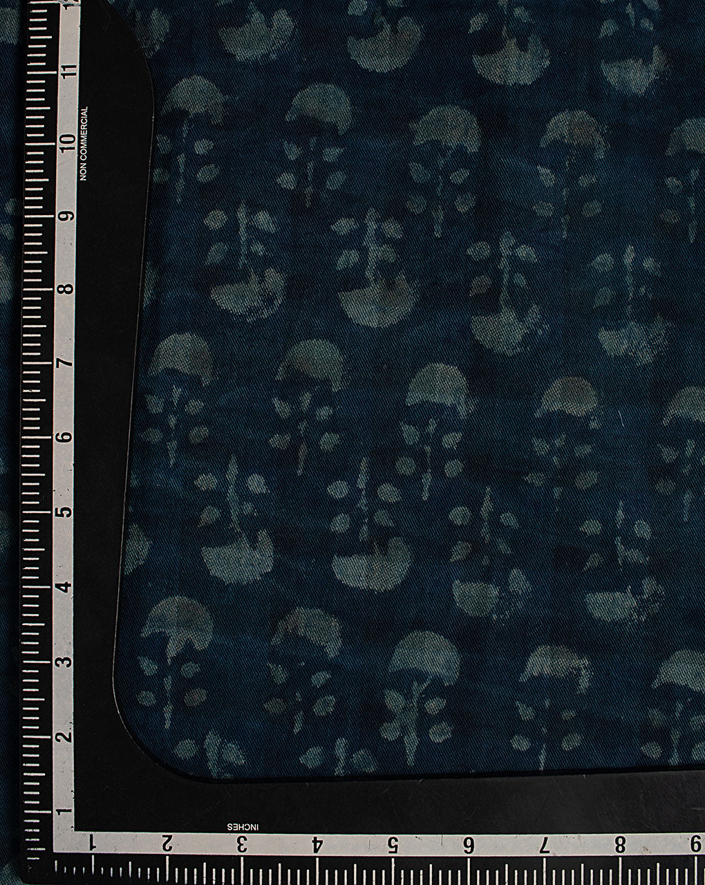 Indigo Hand Block Twill Cotton Fabric ( Width 60 Inch )