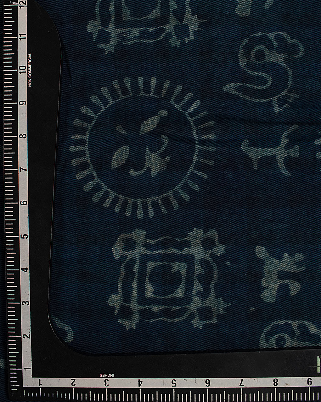 Indigo Hand Block Twill Cotton Fabric ( Width 60 Inch )