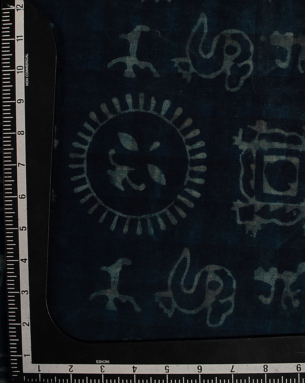 Indigo Hand Block Twill Cotton Fabric ( Width 60 Inch )