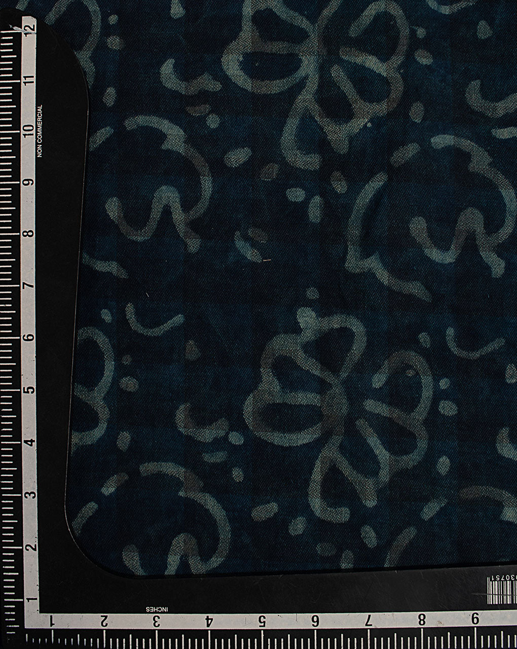 Indigo Hand Block Twill Cotton Fabric ( Width 60 Inch )