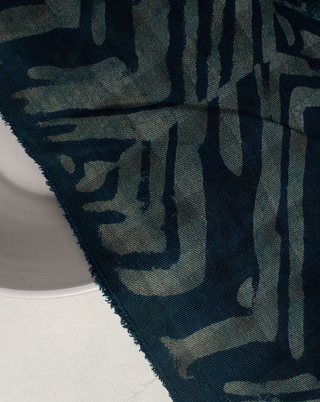 Indigo Hand Block Twill Cotton Fabric ( Width 60 Inch )