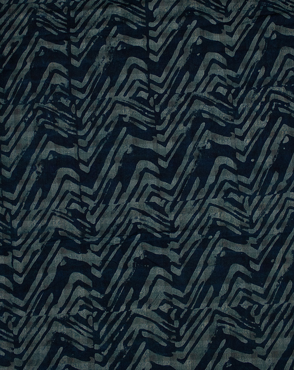 Indigo Hand Block Twill Cotton Fabric ( Width 60 Inch )