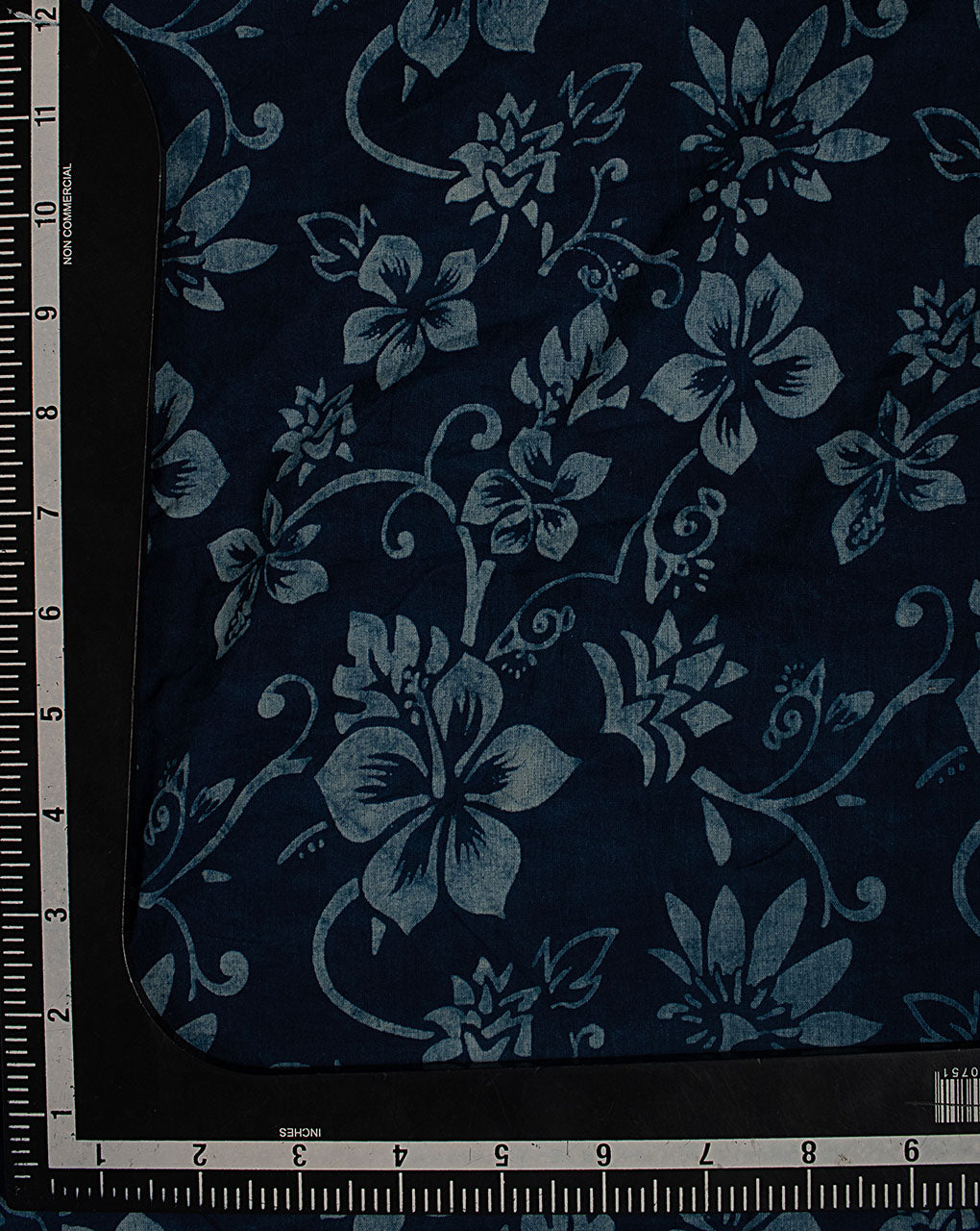 Indigo Hand Block Voile Cotton Fabric