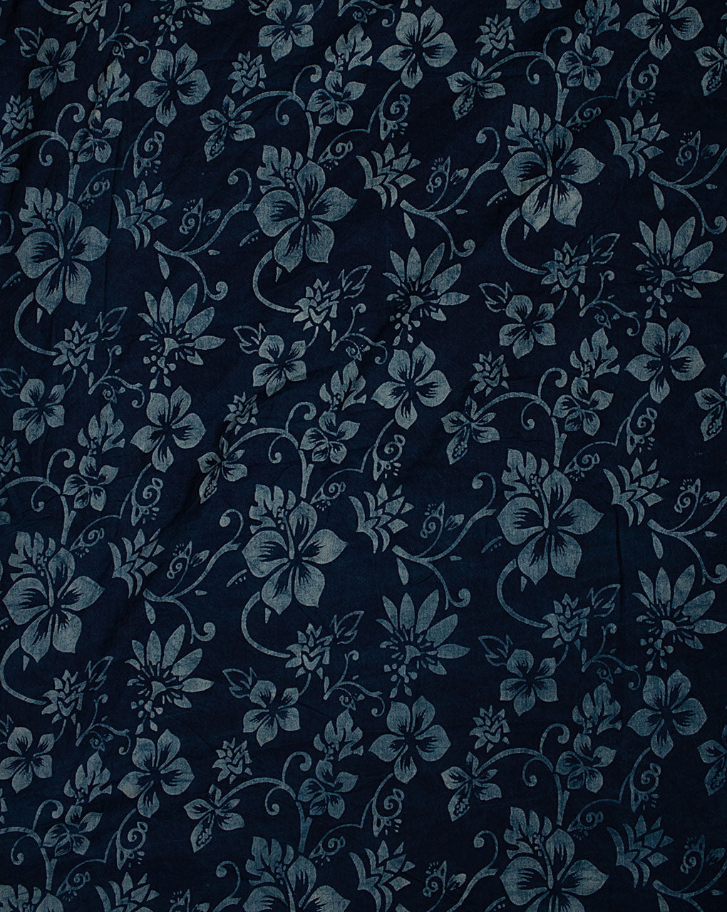 Indigo Hand Block Voile Cotton Fabric