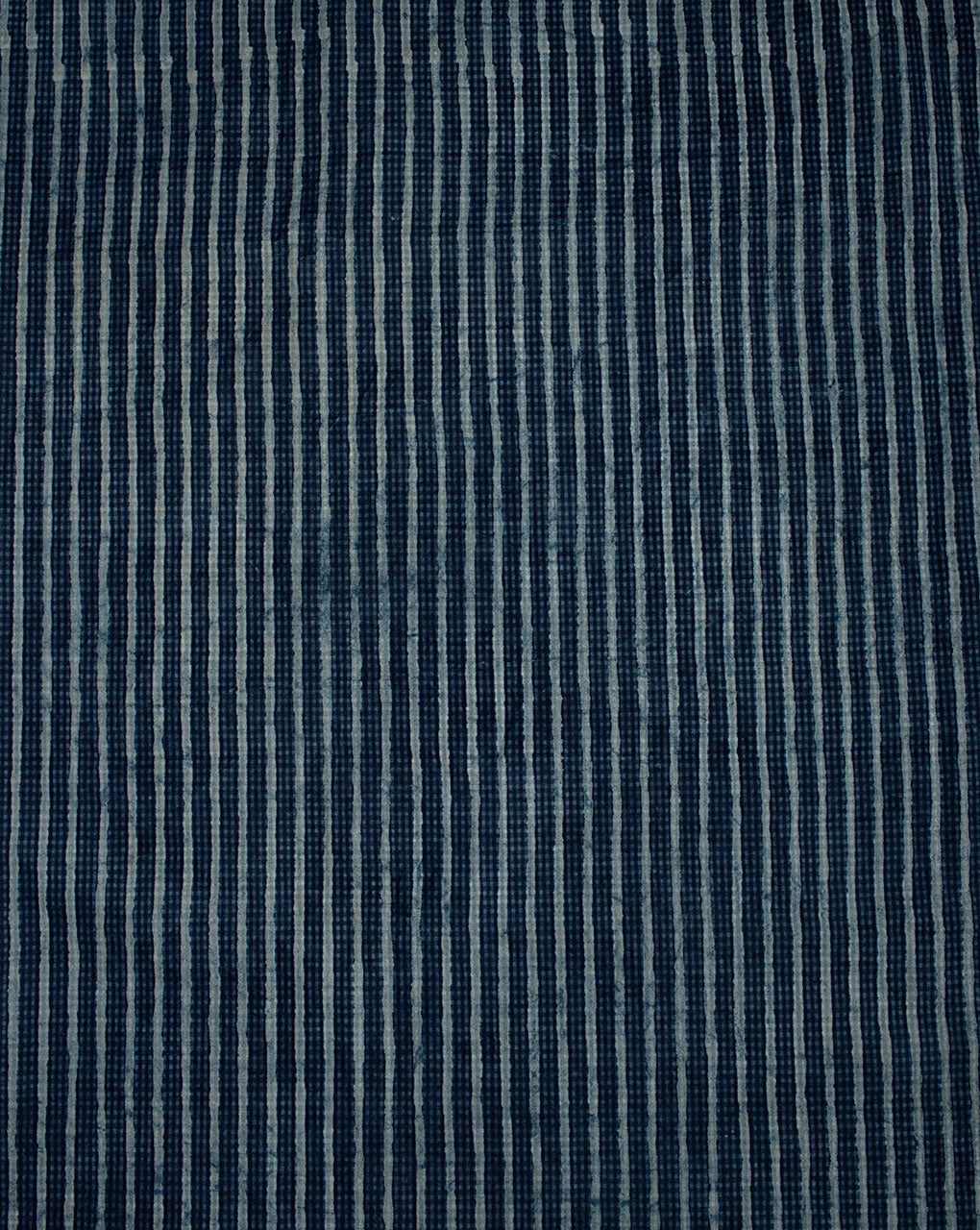 Indigo Hand Block Textured Cotton Fabric ( Width 46 Inch )
