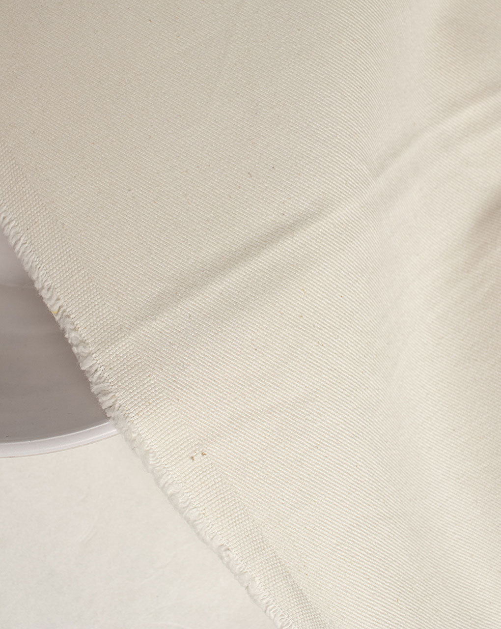 Off-White Plain Twill Cotton Fabric ( Widht 58 Inch )