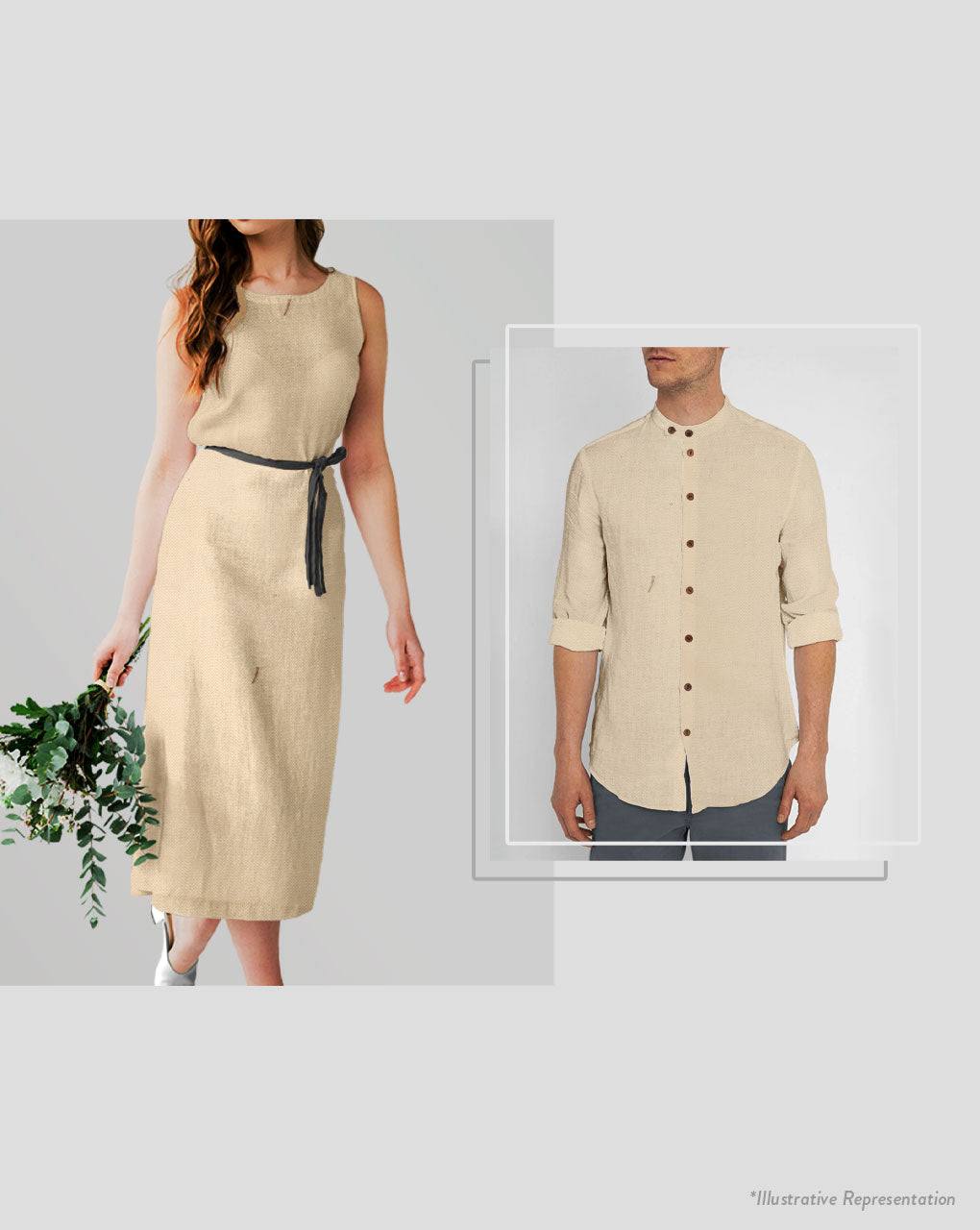 Off-White Plain Twill Cotton Fabric