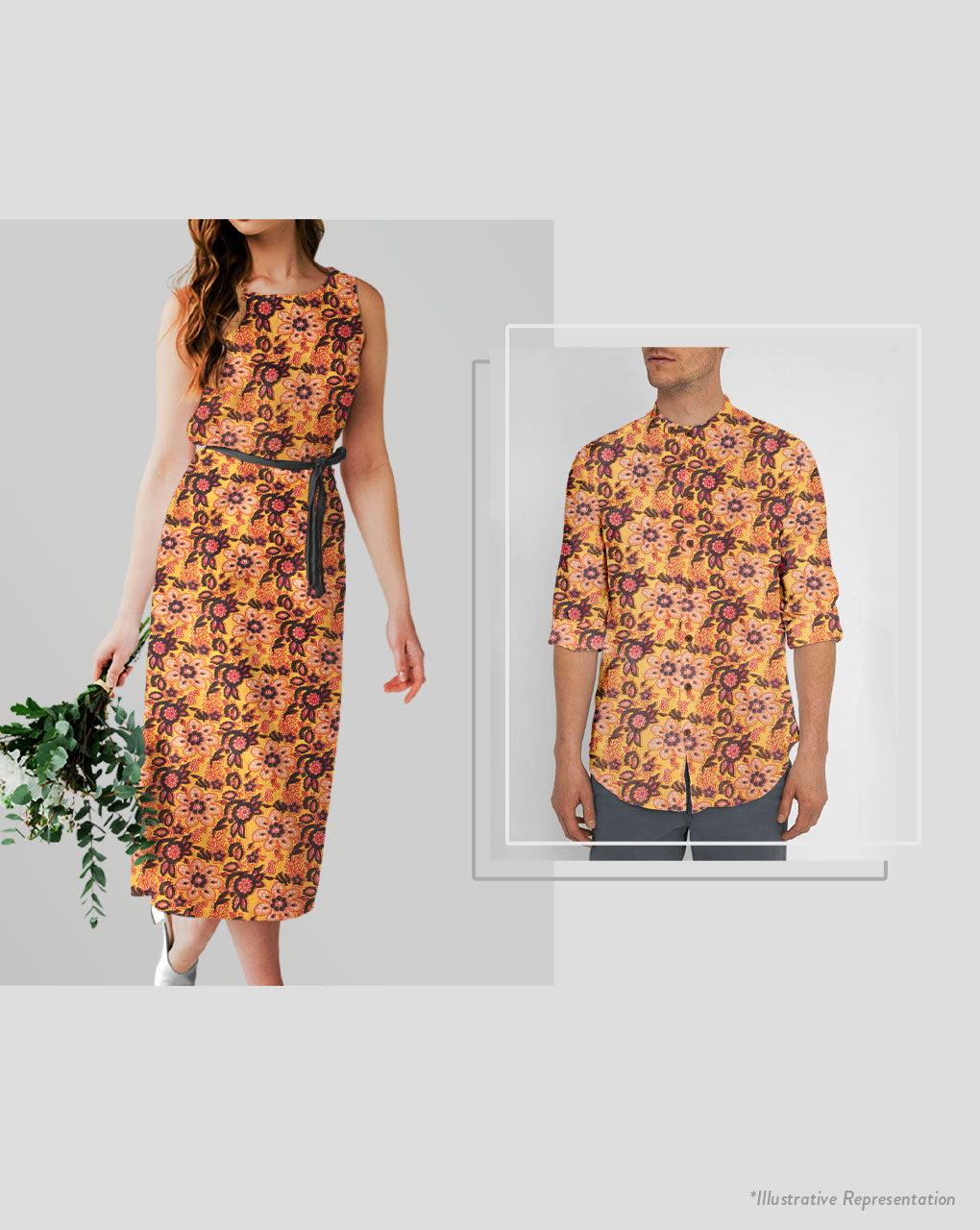 ( Pre Cut 50 CM ) Screen Print Cotton Fabric