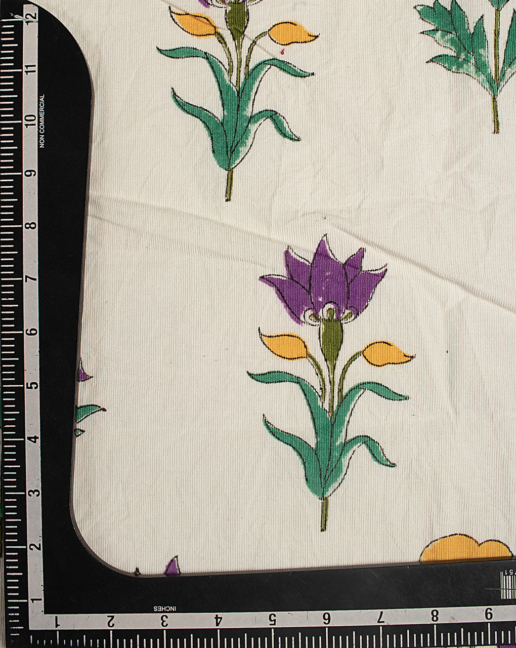 Hand Block Print Cotton Corduroy Fabric (24 Wales)
