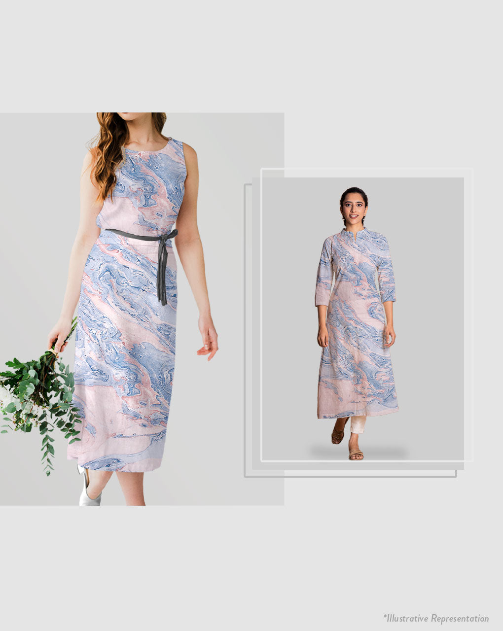 Marble Print Modal Satin Fabric