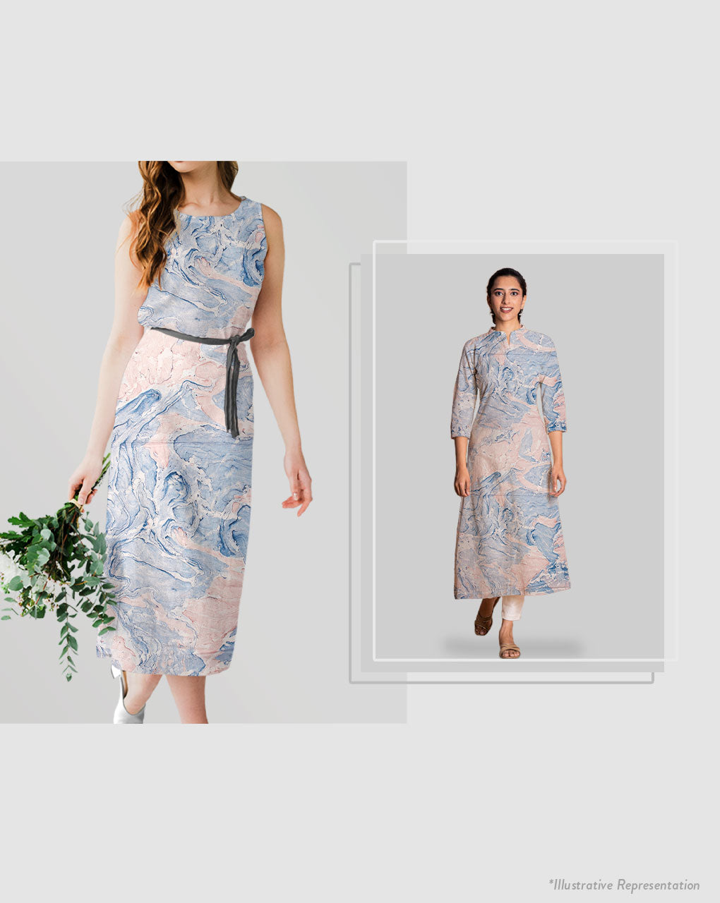 Marble Print Modal Satin Fabric
