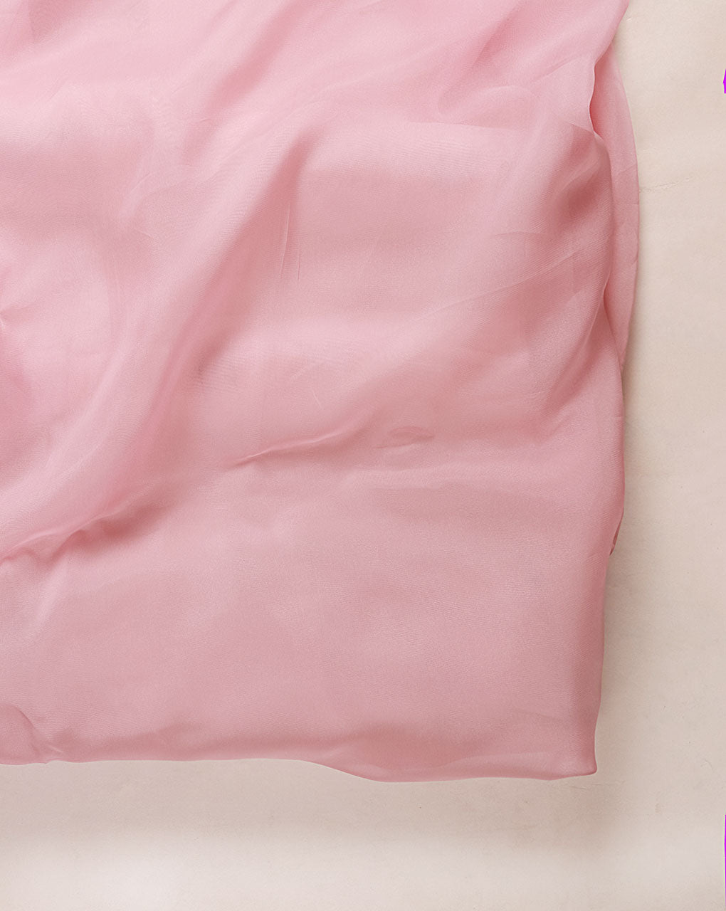Pink Plain Viscose Organza Fabric