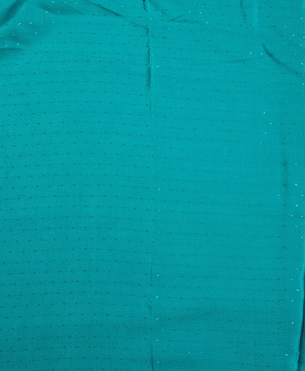 Teal Plain Dobby Rayon Fabric