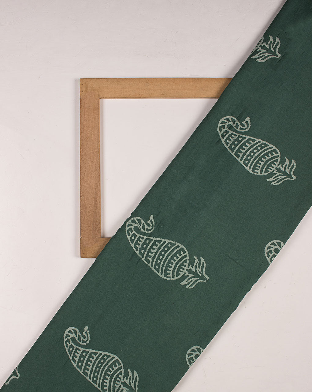 ( Pre Cut 1.25 MTR ) Mughal Discharge Hand Block Modal Fabric