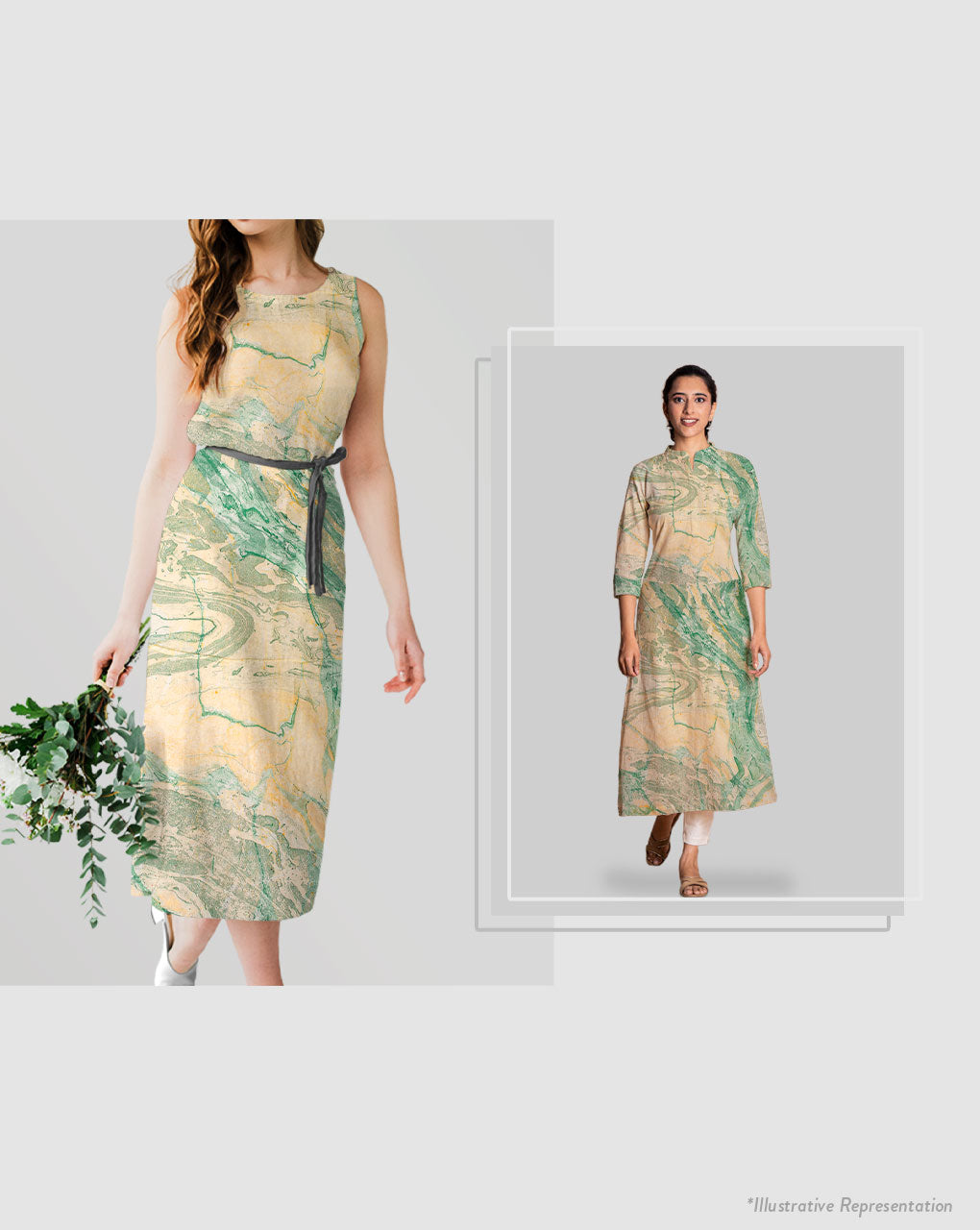 Marble Print Rayon Fabric ( Width 56 Inch )