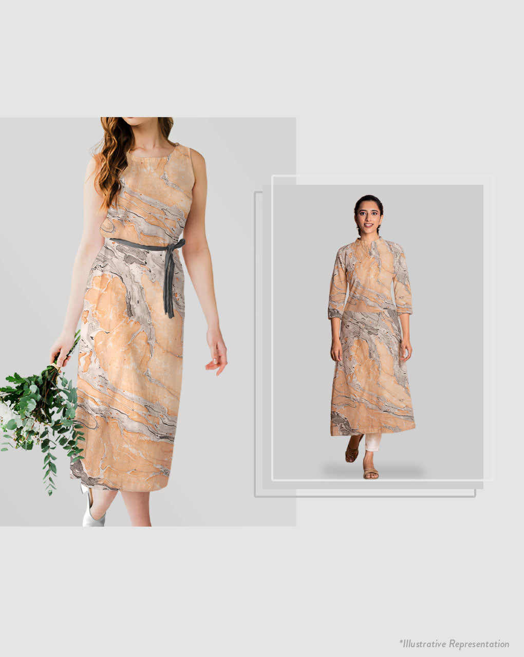 Marble Print Rayon Fabric