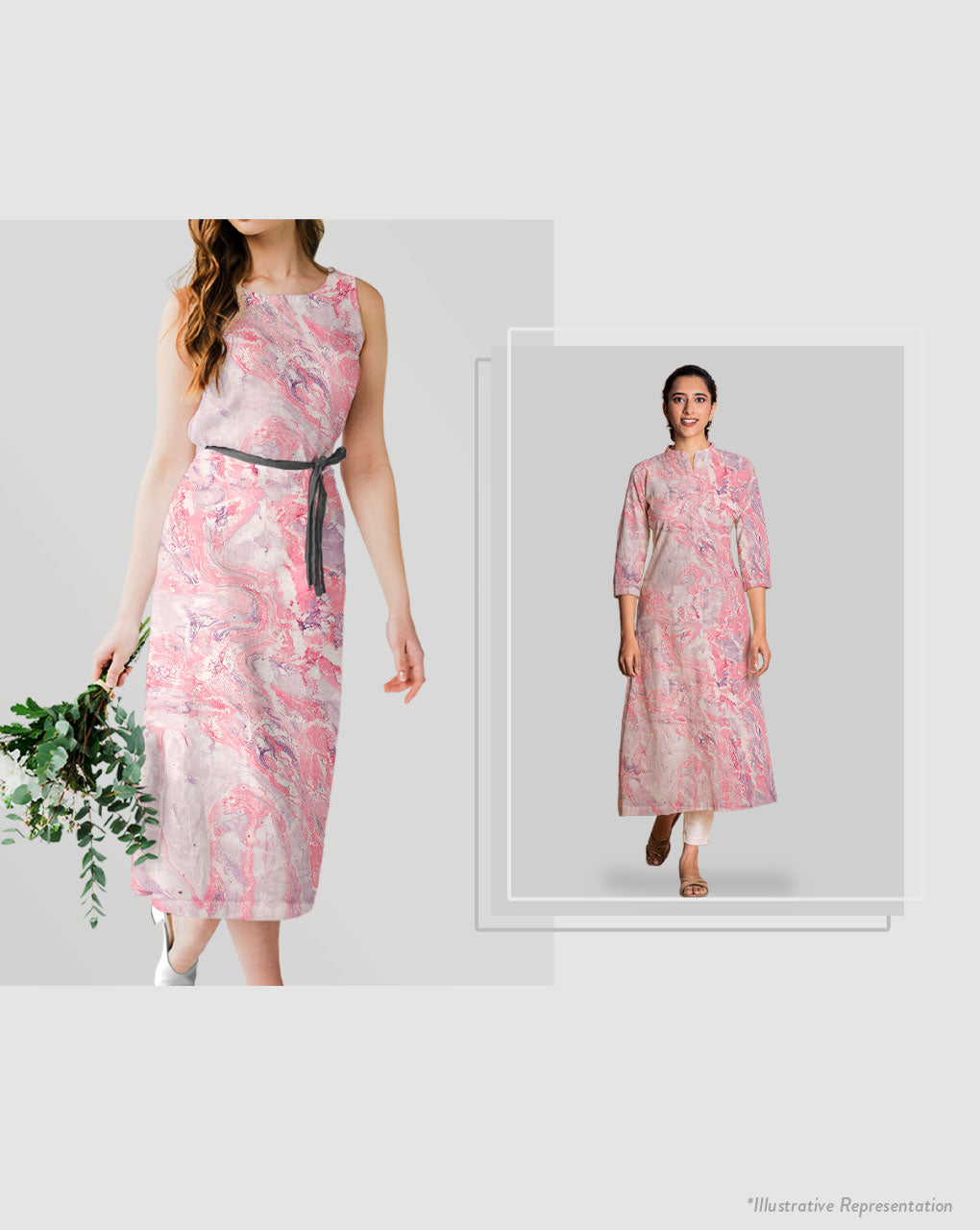 Marble Print Rayon Fabric