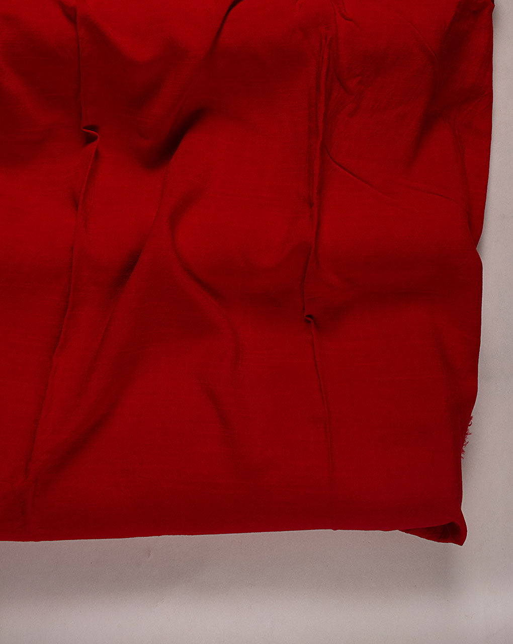 Red Plain Slub Rayon Fabric