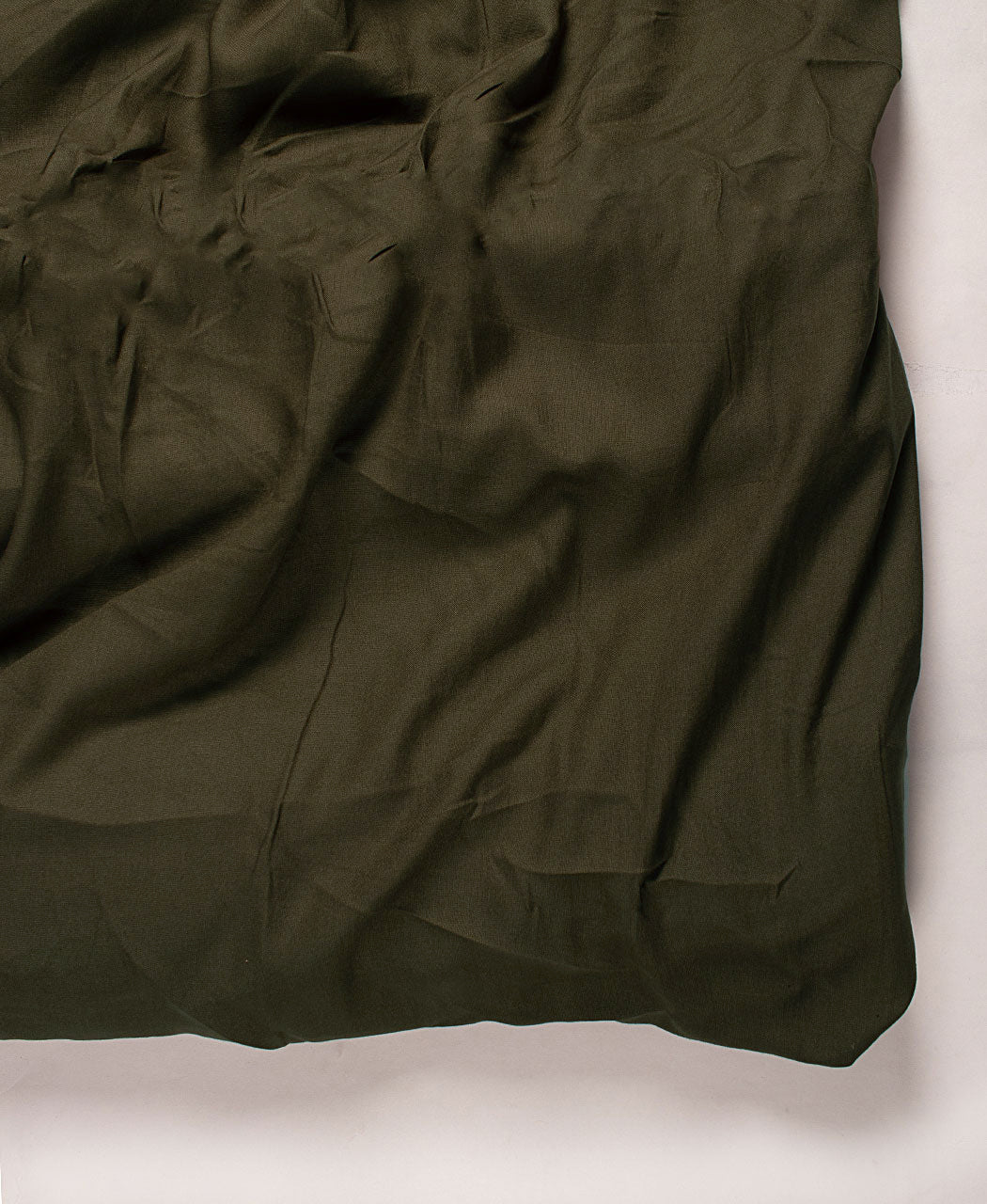 Olive Green Plain Birla Rayon Fabric ( Width 40 Inch )