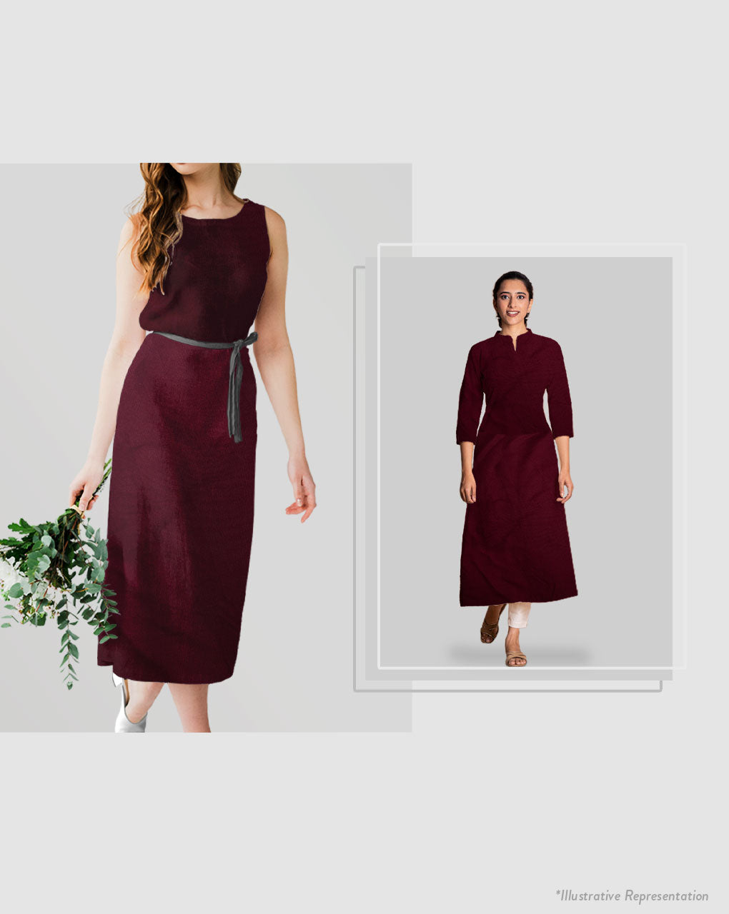 Wine Plain Birla Rayon Fabric ( Width 40 Inch )