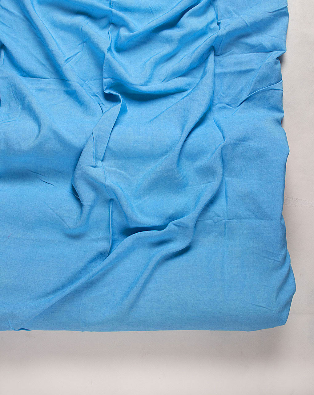Blue Plain Woven Rayon Fabric