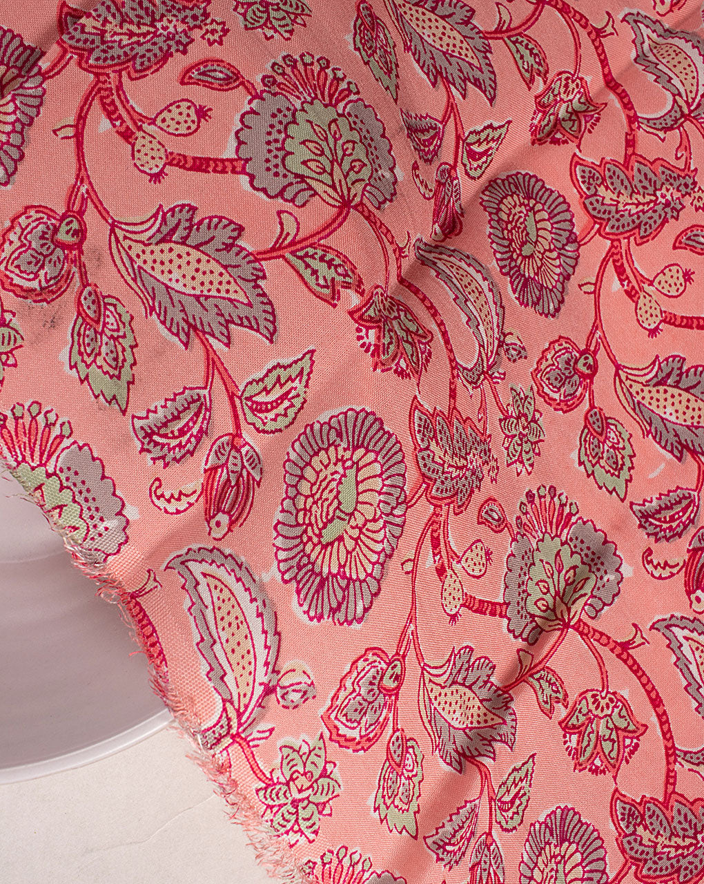 Screen Print Rayon Fabric