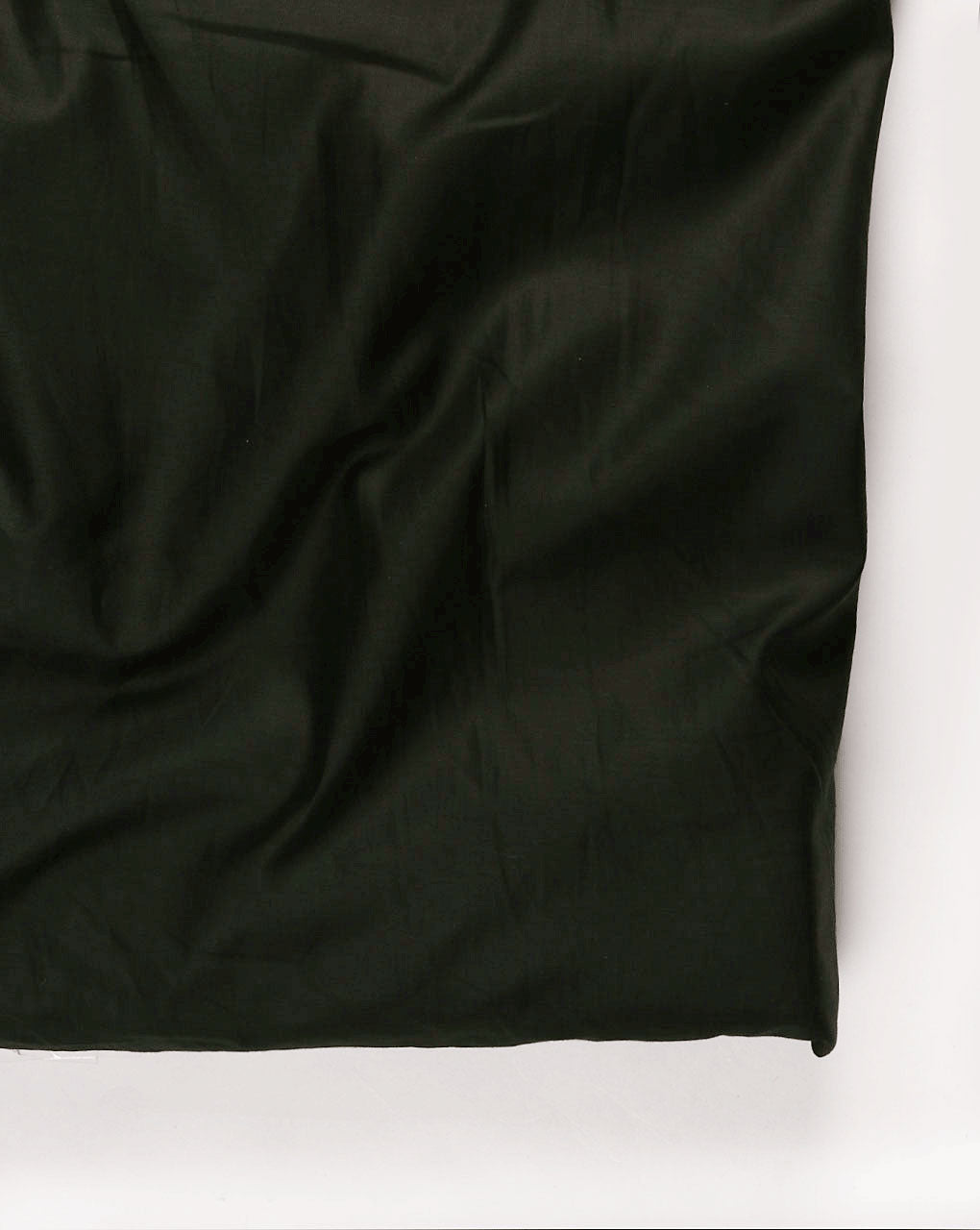 Dark Green Plain 60s Cotton Satin Bio Finish Fabric 57"